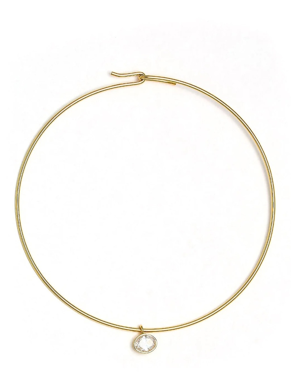 Lisi Lerch Oval Bezel Collar Necklace- 18k Gold Plated